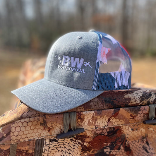 Red, White, and Blue Logo Snapback